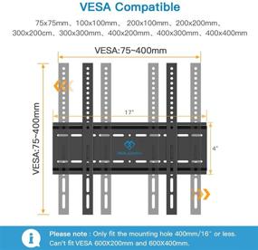 img 2 attached to Крепление для телевизора PERLESMITH - неподвижное крепление для телевизора на стену, с низким профилем, ультратонким дизайном для телевизоров LED, LCD, OLED, 4K от 26 до 47 дюймов - максимальный размер VESA 400x400 мм, вес до 115 фунтов - модель PSML1.