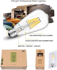 img 3 attached to 💡 CRLight Dimmable Vintage Filament Bulb: Authentic Vintage Design with Dimming Capability