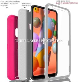 img 2 attached to 📱 COVRWARE Tri Series Case for Samsung Galaxy A11 - Pink: Screen Protector, Holster Belt Clip, Kickstand, Heavy Duty Full Body Armor - Shockproof Protection