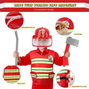 img 2 attached to 👻 Halloween Firefighter Costume with Fireman Accessories