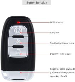 img 2 attached to 🚗 EASYGUARD EC003-NS Car Alarm and Engine Start System with Proximity Entry, Push Start Button, Remote Start, and Shock Alarm - DC12V