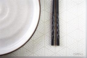 img 1 attached to 🥢 Wave Design Mintrico Reusable Chopsticks Set - Luxury Japanese Style, Dishwasher Safe - 5 Pairs