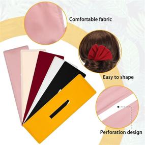 img 2 attached to 6 Piece Deft Bun Hair Bun Maker: Multicolor Cloth Magic Clip for French Hairstyle Donut Bun - Flexible Reusable Bun Twister for Women & Girls (Simple Pattern)