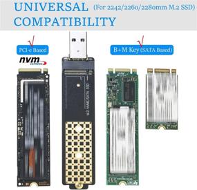img 3 attached to RIITOP M.2 to USB Adapter: NVMe (PCI-e) M Key SSD & (B+M Key SATA Based) NGFF SSD Reader Card - USB 3.0 Compatible