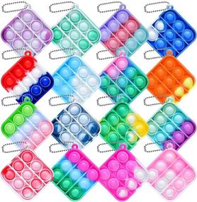 img 4 attached to Xesakesi 16-Piece Keychain Set: Silicone Stress Relief Accessories for Anxiety Reduction