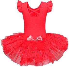 img 3 attached to ZNYUNE Toddler Skirted Leotard B184_Red_L