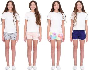 img 1 attached to Star Ride Sweet Butterfly 4PK: Perfect 🦋 Girls Athletic Shorts for Dolphin Yoga & Fitness Workouts