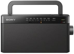img 1 attached to 📻 Sony ICF-306 Portable AM/FM Radio - Black: Compact and Powerful Listening Experience