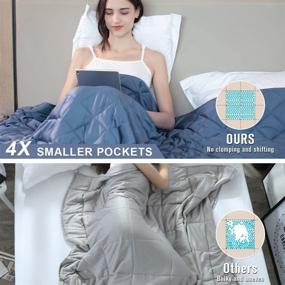 img 2 attached to 👑 King Weighted Blanket 25 lbs 92X86 inch for Couples & Adults - Enhance Sleep Quality with Bamboo Heavy Blanket