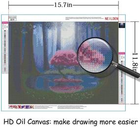 img 3 attached to 🌙 Romantic Moon Night Tree: Full Round Drill Diamond Painting Kit for Adults and Kids - 5D Landscape Diamond Art Gift