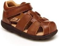 stride rite archie sandal brown boys' shoes logo