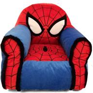 🕷️ fun and cozy marvel spiderman figural bean bag chair with sherpa trim - perfect for kids ages 3+! logo