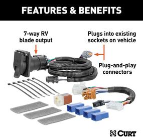 img 3 attached to 🔌 Custom RV Blade 7-Pin Trailer Wiring Harness, Fits Nissan Pathfinder, Infiniti JX35, QX60, Black - CURT 56357