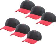 🧢 wholesale lot of 6 gelante plain blank baseball caps with adjustable back strap logo