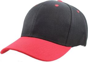 img 3 attached to 🧢 Wholesale Lot of 6 Gelante Plain Blank Baseball Caps with Adjustable Back Strap