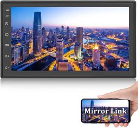 img 4 attached to 🚗 Двойная машина Din с семидюймовым сенсорным экраном, Bluetooth, GPS, WiFi, FM-радиоприемником, iOS / Android Phone Link и входом для камеры заднего вида - Android Car Radio.