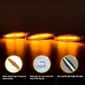 img 3 attached to 🚗 Aukee Grill Amber LED Light Insert for Toyota 4Runner TRD Pro, SR5, TRD off-road, Limited 2014-2019 - Enhance your Vehicle's Style and Safety with these 3pcs Lamps!