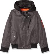 stylish and durable: urban republic boys poly-twill jacket for trendy urban fashion logo