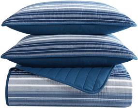 img 1 attached to 🛏️ Nautica Home Coveside Collection Quilt Set - 100% Cotton, Reversible, All Season Bedding, Queen, Blue - Pre-Washed for Added Softness!