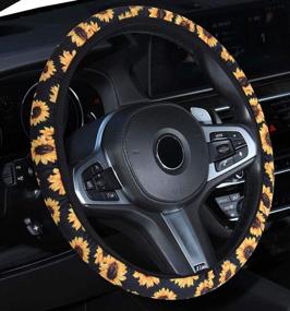 img 4 attached to DuoDuoBling Sunflower Steering Wheel Cover