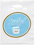 🎁 pack of 100 practicon 1109620 smile floss patient care bags, 7-3/4" x 9 logo