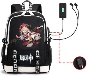 img 1 attached to Joyee Genshin Cosplay Backpack Charging Backpacks