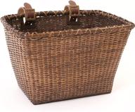 🚲 retrospec bicycles cane woven toto basket: stylish design with leather straps and brass buckles logo