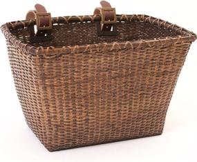 img 4 attached to 🚲 Retrospec Bicycles Cane Woven Toto Basket: Stylish Design with Leather Straps and Brass Buckles