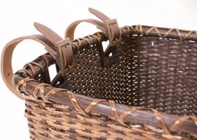 img 3 attached to 🚲 Retrospec Bicycles Cane Woven Toto Basket: Stylish Design with Leather Straps and Brass Buckles