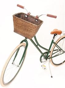 img 2 attached to 🚲 Retrospec Bicycles Cane Woven Toto Basket: Stylish Design with Leather Straps and Brass Buckles