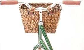 img 1 attached to 🚲 Retrospec Bicycles Cane Woven Toto Basket: Stylish Design with Leather Straps and Brass Buckles