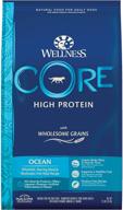 🐶 wholesome grains-infused wellness core dry dog food: high protein ocean recipe with whitefish, natural ingredients, usa-made, ideal for adult dogs of all breeds logo