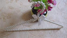 img 1 attached to 10 Pack of Elegant Clothes Hangers with Metal Hooks and Pearl Beads in Standard Size, White