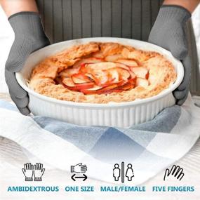 img 2 attached to Устойчивые перчатки Пальцы Кухонные держатели