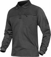 👕 magnivit men's long sleeve tactical polo shirt: military grade performance with zipper pocket logo