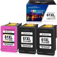 gpc image remanufactured hp 61xl ink cartridge replacement - compatible with envy 4500, deskjet 1000, officejet 4630: 2 black, 1 tri-color logo