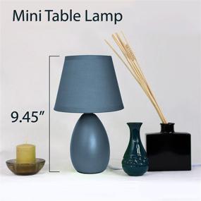 img 3 attached to 💙 Stylish Blue Ceramic Table Lamp Set - Simple Designs LT2009-BLU-2PK Mini Egg Oval, 2-Piece Pack
