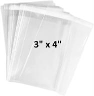 📦 200 pcs 3x4 crystal clear resealable cellophane/selfseal bags – convenient packaging solution for various items logo