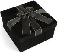 🎁 johouse роскошная бархатная квадратная подарочная коробка с крышкой - квадратная подарочная коробка 8 дюймов для рождества, хэллоуина и свадеб. логотип