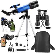 🌙 maxusee travel telescope & backpack bundle - 70mm refractor telescope & 10x50 hd binoculars with bak4 prism fmc lens for moon viewing, bird watching, and sightseeing logo