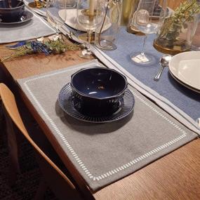 img 2 attached to Stain-Resistant Embroidered Tablemats by Millianess