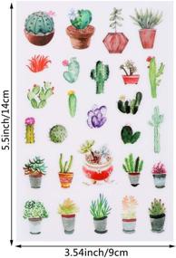 img 3 attached to Vibrant 72-Sheet Cactus Stickers: Decorate Scrapbooks, Journals, Cards, and More!