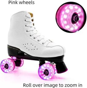 img 1 attached to MASHART Light Up Roller Skate Wheels: Vibrant Luminous Outdoor/Indoor Double Row Skating & Skateboarding