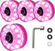 mashart light up roller skate wheels: vibrant luminous outdoor/indoor double row skating & skateboarding logo