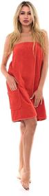 img 2 attached to 🛀 TowelSelections Women's Adjustable Cotton Terry Spa Shower Bath Gym Cover Up - Perfect for Everyday Pampering!