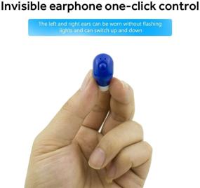 img 3 attached to 🎧 Mini Bluetooth Earphone Handsfree with Microphone - Noise Cancelling Wireless Earbud for iPhone, Samsung, HTC, Sony and More Android Phones (1 x Blue)