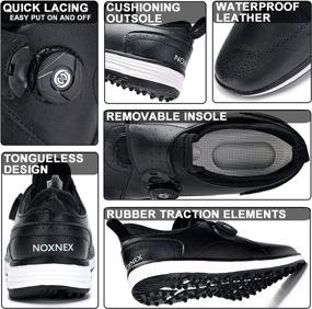 img 2 attached to NOXNEX Men's Waterproof Golf Shoes: Spike Technology for Unisex Golf Sneakers