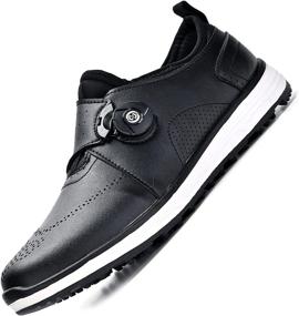 img 4 attached to NOXNEX Men's Waterproof Golf Shoes: Spike Technology for Unisex Golf Sneakers