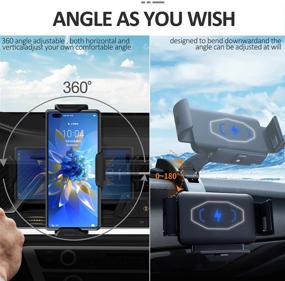 img 2 attached to 📱 GooseBox Wireless Car Charger Mount - Compatible for Samsung Galaxy Z Fold / Galaxy Z Fold 2 / Galaxy Z Fold 3 - 15W Fast Charging Car Phone Holder - iPhone 13/12/11 Pro Max-Compatible