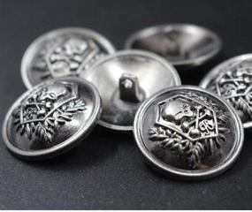 img 2 attached to 🎩 Vintage Silver Skull Blazer Button Set - 14 Pieces - for Blazers, Suits, Sport Coats, Uniforms, Jackets